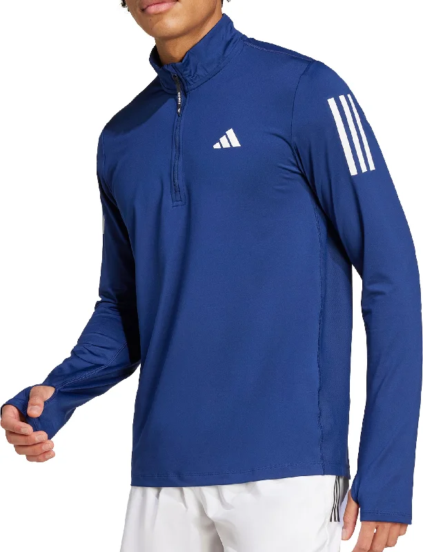 Women's Warm Long Sleeve Shirt for Winter -adidas Own The Run Half Zip Long Sleeve Mens Running Top - Blue Women's Warm Long Sleeve Shirt for Winter -adidas Own The Run Half Zip Long Sleeve Mens Running Top - Blue