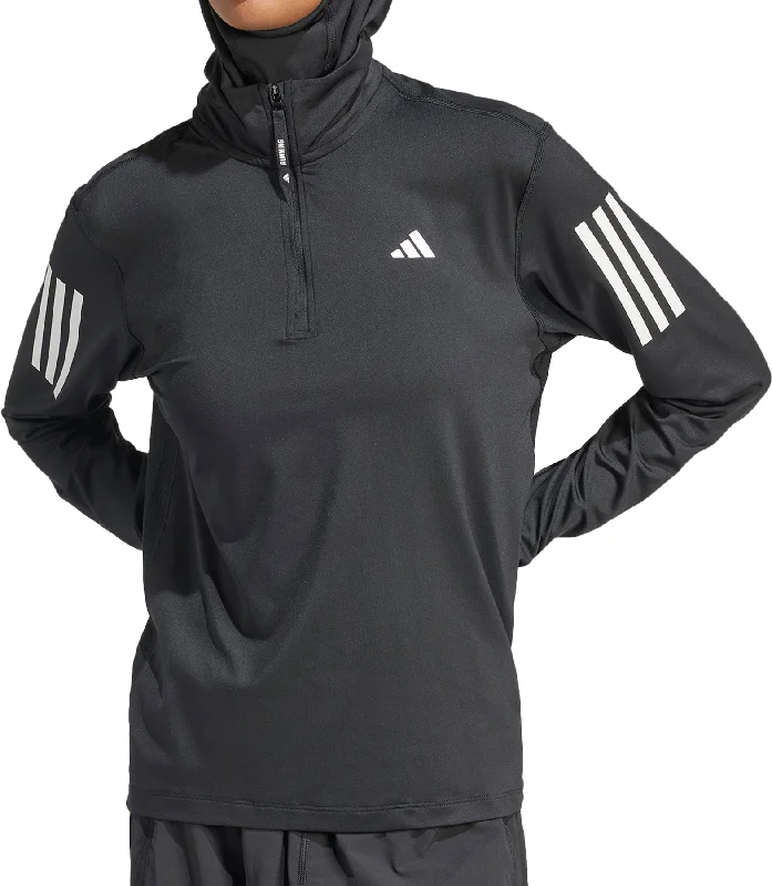 Women's Long Sleeve T-shirt with Long Sleeves -adidas Own The Run Half Zip Long Sleeve Womens Running Top - Black Women's Long Sleeve T-shirt with Long Sleeves -adidas Own The Run Half Zip Long Sleeve Womens Running Top - Black