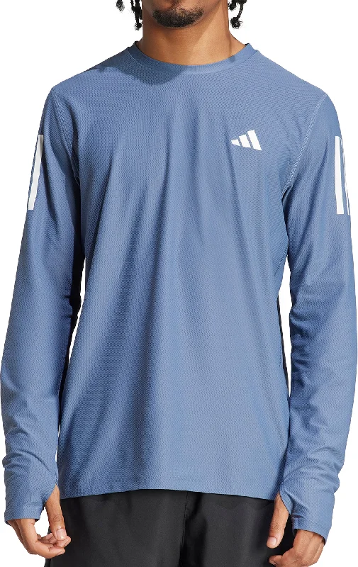 Women's Comfortable Long Sleeve T-shirt for Relaxation -adidas Own The Run Long Sleeve Mens Running Top - Blue Women's Comfortable Long Sleeve T-shirt for Relaxation -adidas Own The Run Long Sleeve Mens Running Top - Blue