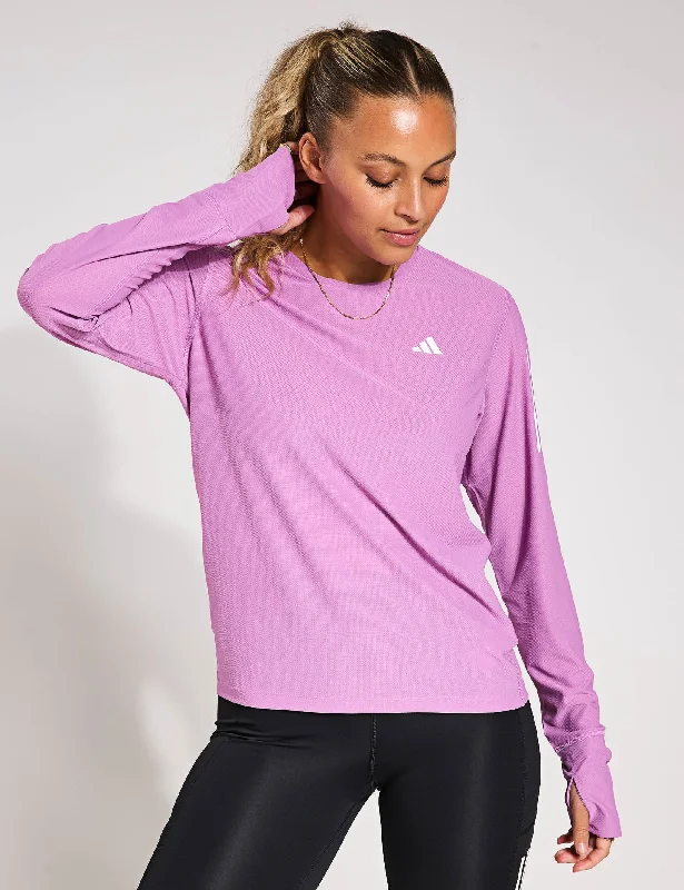 Women's Long Sleeve Shirt with Stylish Graphic Print -Own The Run Long Sleeve Top - Preloved Purple Women's Long Sleeve Shirt with Stylish Graphic Print -Own The Run Long Sleeve Top - Preloved Purple