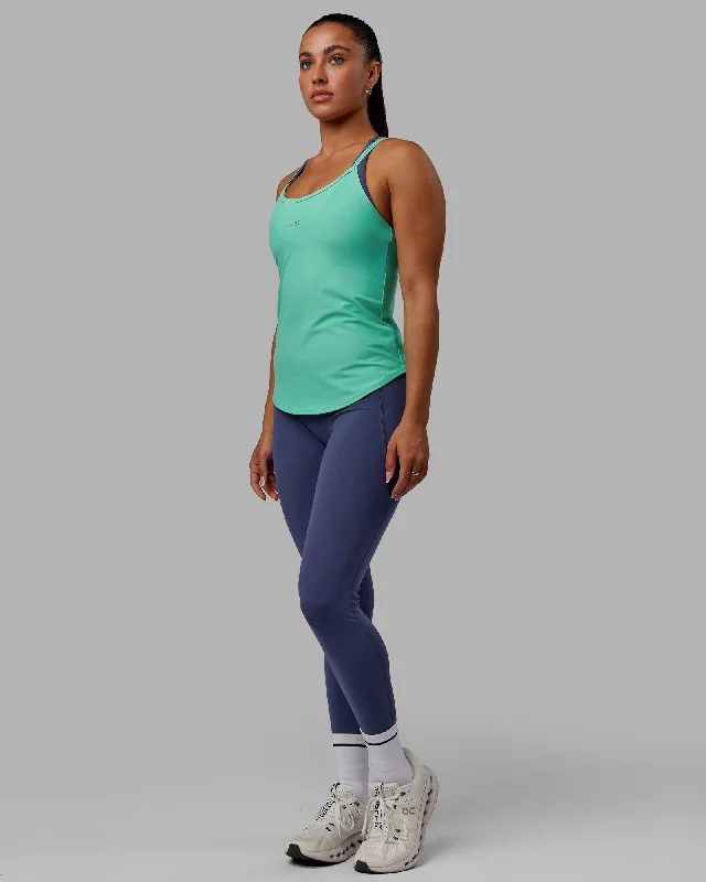 Women's Floral Print Tank Tops -Agility Active Tank - Aquatic Awe