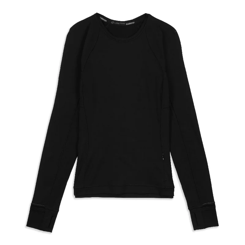 Women's Soft Long Sleeve Shirt with Simple Print -All Aligned Mock Neck Long Sleeve Shirt - Resale Women's Soft Long Sleeve Shirt with Simple Print -All Aligned Mock Neck Long Sleeve Shirt - Resale