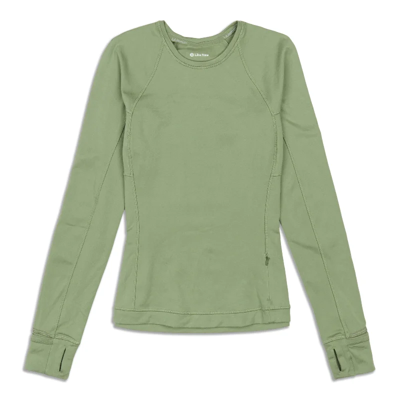 Women's Relaxed Long Sleeve Top -All Aligned Mock Neck Long Sleeve Shirt - Resale
