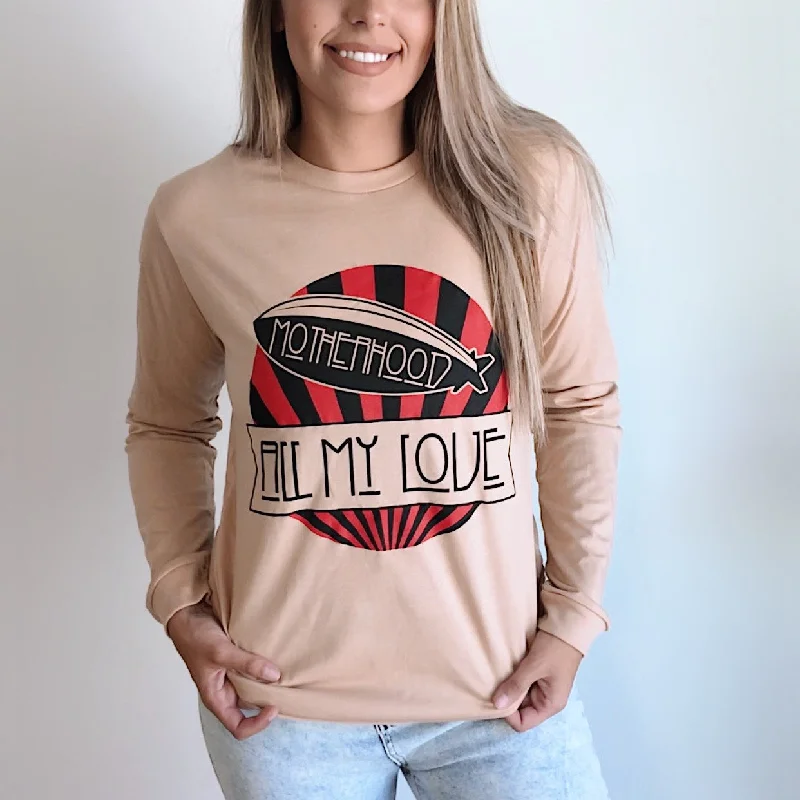 Women's Cozy Long Sleeve T-shirt -All My Love • Long Sleeved
