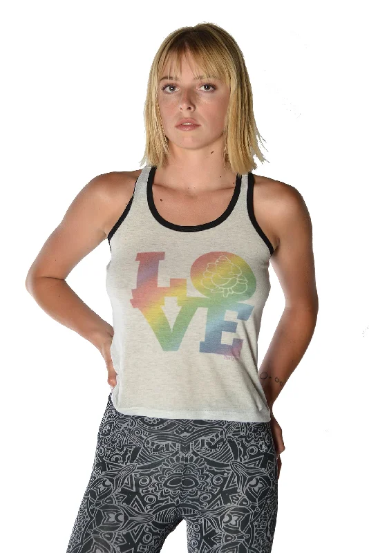 Women's Trendy Camis with Decorative Patterns -All You Need Is Love on Tank Top