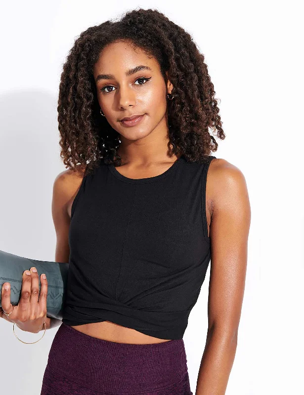 Women's Slim Fit Tank Tops for Night Out -Cover Tank - Black