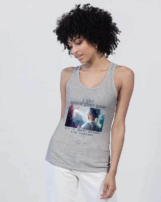 Women's Tank Tops for Casual Style -Asian sister with silver grey hair Unisex Jersey Tank | Bella + Canvas