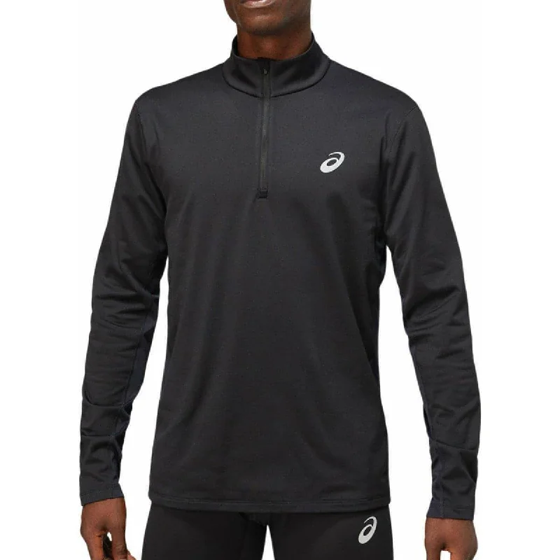 Women's Fashion Long Sleeve T-shirt -Asics Core Half Zip Winter Long Sleeve Mens Running Top - Black Women's Fashion Long Sleeve T-shirt -Asics Core Half Zip Winter Long Sleeve Mens Running Top - Black