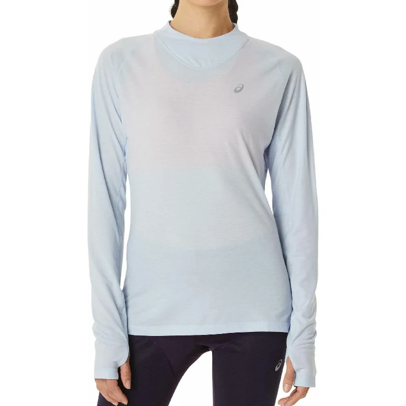 Women's Printed Long Sleeve T-shirt for Casual Wear -Asics Winter Long Sleeve Womens Running Top - Blue Women's Printed Long Sleeve T-shirt for Casual Wear -Asics Winter Long Sleeve Womens Running Top - Blue