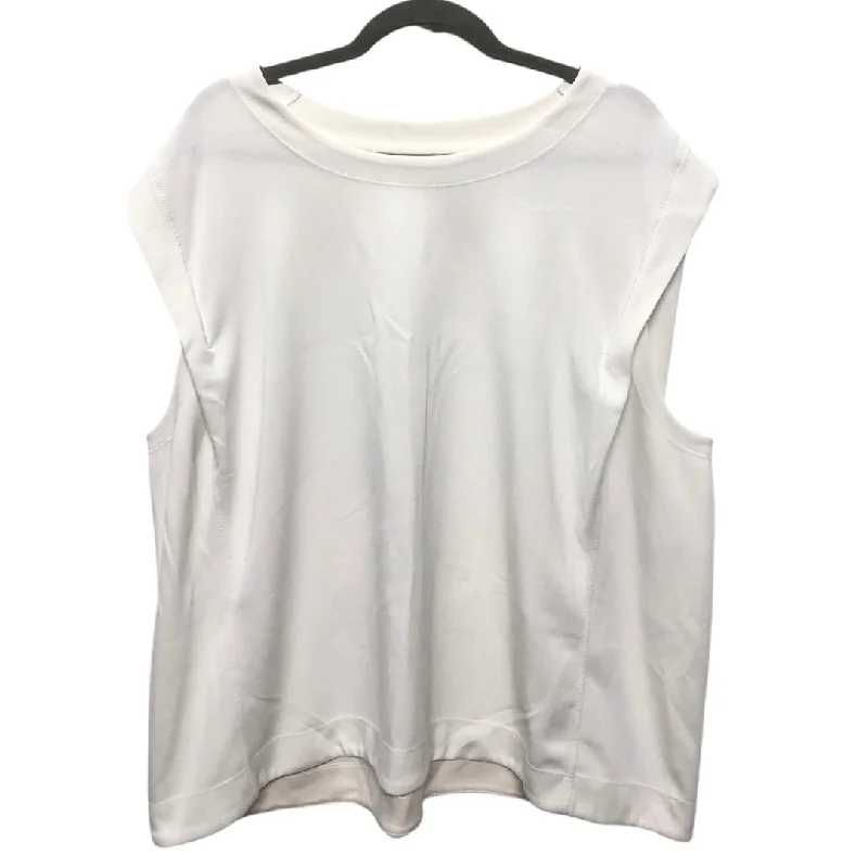 Women's Tank Tops for Travel -Athletic Tank Top By Athleta In White, Size: 2x