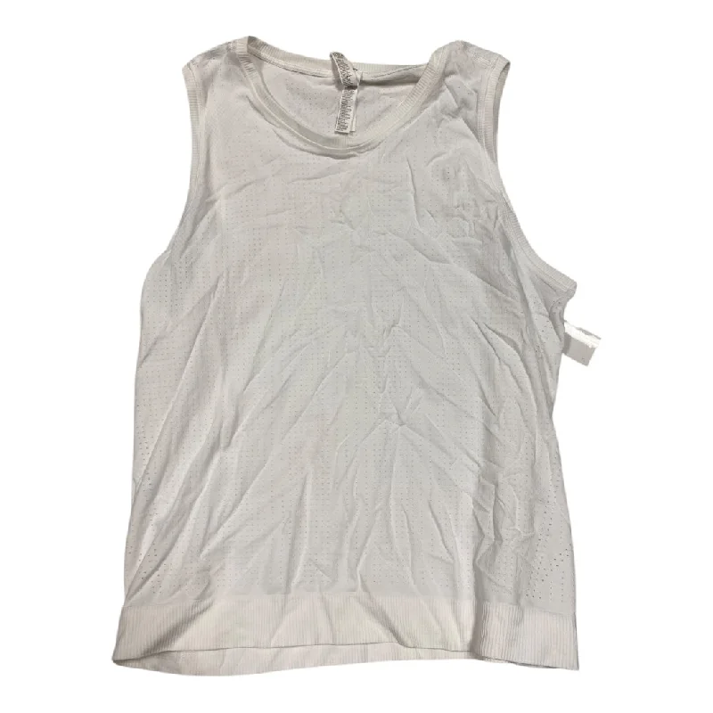 Women's Relaxed Tank Tops for Day Trips -Athletic Tank Top By Athleta In White, Size: Xl Women's Relaxed Tank Tops for Day Trips -Athletic Tank Top By Athleta In White, Size: Xl