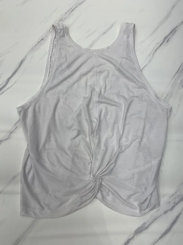 Women's Stylish Tank Tops with Open Back -Athletic Tank Top By Athleta In White, Size: Xl