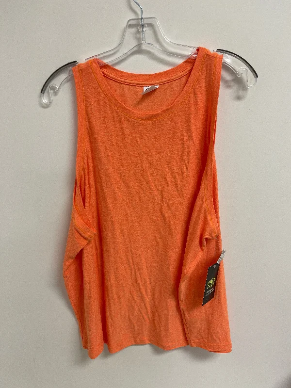 Women's Casual Cami Tops for Layering -Athletic Tank Top By Athletic Works In Orange, Size: 3x Women's Casual Cami Tops for Layering -Athletic Tank Top By Athletic Works In Orange, Size: 3x