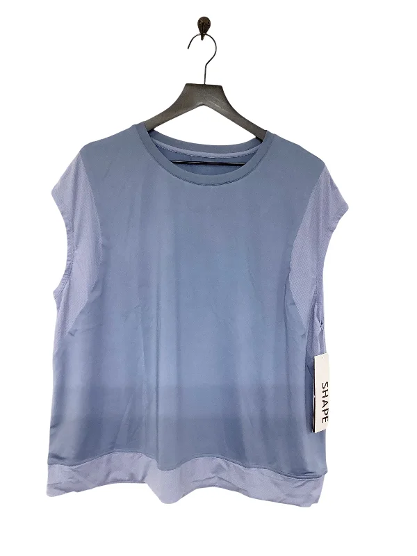Women's Relaxed Cami Tops for Leisure -Athletic Tank Top By Cmc In Blue, Size: 1x