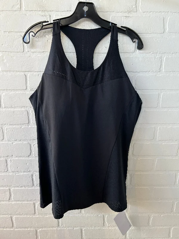 Women's Simple Tank Tops for Workout -Athletic Tank Top By Fabletics In Black, Size: Xl