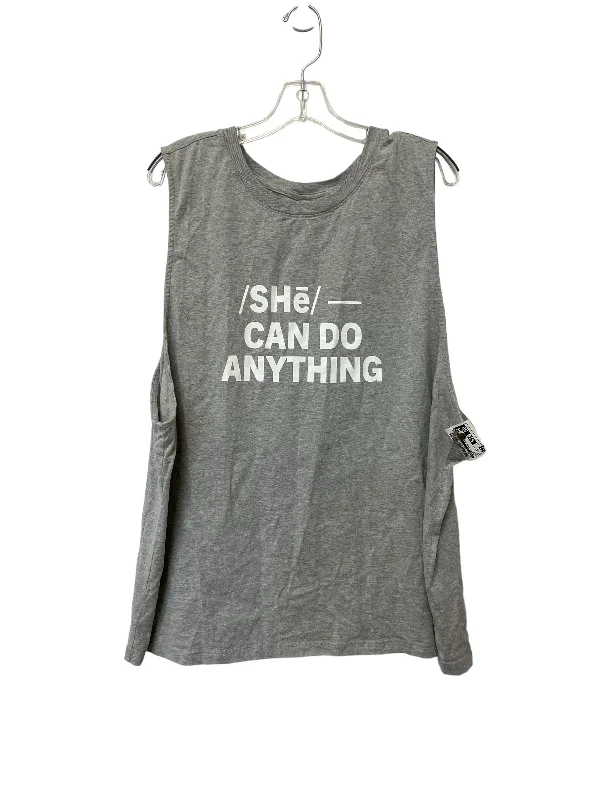 Women's Camis for Stylish Layering -Athletic Tank Top By Fabletics In Grey, Size: 2x Women's Camis for Stylish Layering -Athletic Tank Top By Fabletics In Grey, Size: 2x