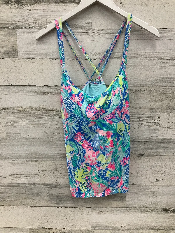 Women's Flowy Camis for Light Summer Wear -Athletic Tank Top By Lilly Pulitzer In Blue & Pink, Size: Xl Women's Flowy Camis for Light Summer Wear -Athletic Tank Top By Lilly Pulitzer In Blue & Pink, Size: Xl