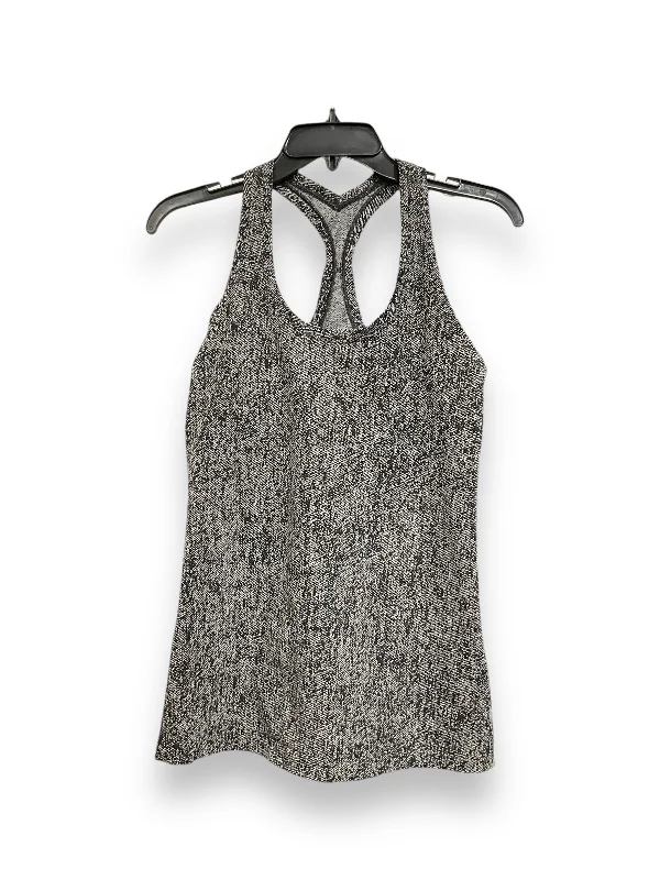 Women's Casual Camis with Embellished Straps -Athletic Tank Top By Lululemon In Black & Grey, Size: S Women's Casual Camis with Embellished Straps -Athletic Tank Top By Lululemon In Black & Grey, Size: S