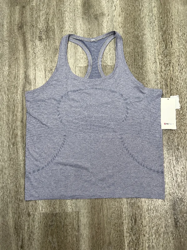 Women's Trendy Cami Tops with Prints -Athletic Tank Top By Lululemon In Blue, Size: 1x Women's Trendy Cami Tops with Prints -Athletic Tank Top By Lululemon In Blue, Size: 1x