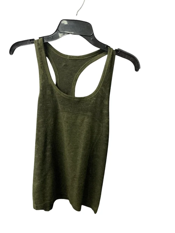 Women's Tank Tops with Ruffled Detail -Athletic Tank Top By Lululemon In Green, Size: L Women's Tank Tops with Ruffled Detail -Athletic Tank Top By Lululemon In Green, Size: L