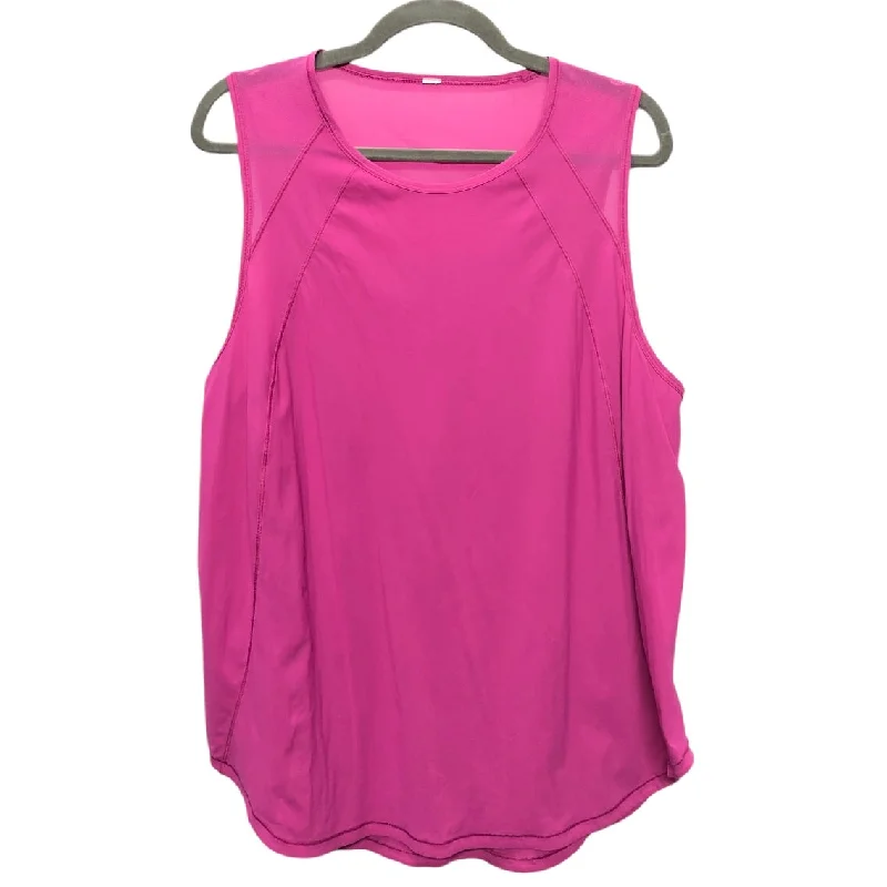 Women's Sleeveless Tank Tops with Graphic Designs -Athletic Tank Top By Lululemon In Pink, Size: 1x Women's Sleeveless Tank Tops with Graphic Designs -Athletic Tank Top By Lululemon In Pink, Size: 1x