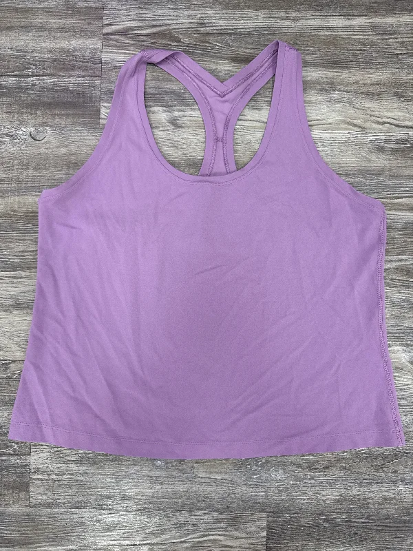 Women's Tank Tops with Decorative Straps -Athletic Tank Top By Lululemon In Purple, Size: 1x