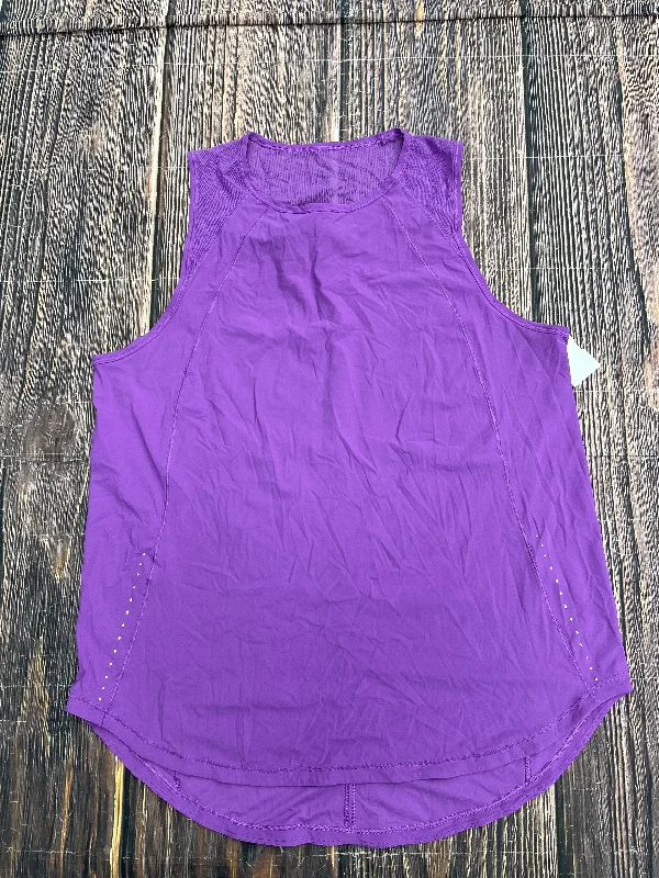Women's Fashionable Tank Tops for Day Wear -Athletic Tank Top By Lululemon In Purple, Size: L Women's Fashionable Tank Tops for Day Wear -Athletic Tank Top By Lululemon In Purple, Size: L