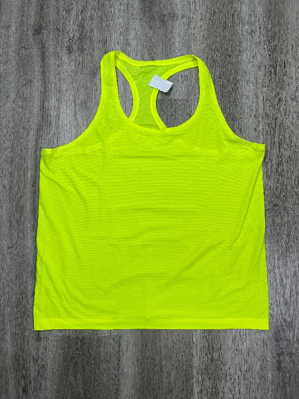 Women's Basic Tank Tops for Athleisure -Athletic Tank Top By Lululemon In Yellow, Size: 1x Women's Basic Tank Tops for Athleisure -Athletic Tank Top By Lululemon In Yellow, Size: 1x