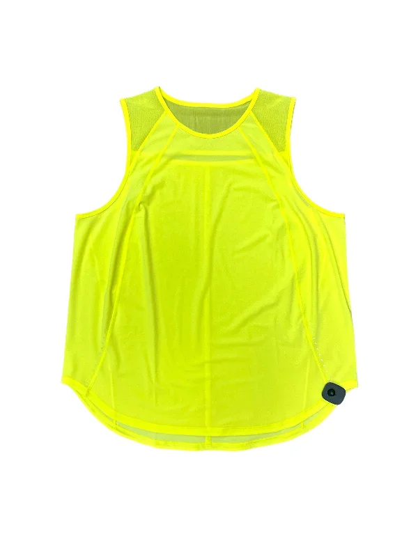 Women's Ribbed Tank Tops with Lace -Athletic Tank Top By Lululemon In Yellow, Size: 2x Women's Ribbed Tank Tops with Lace -Athletic Tank Top By Lululemon In Yellow, Size: 2x