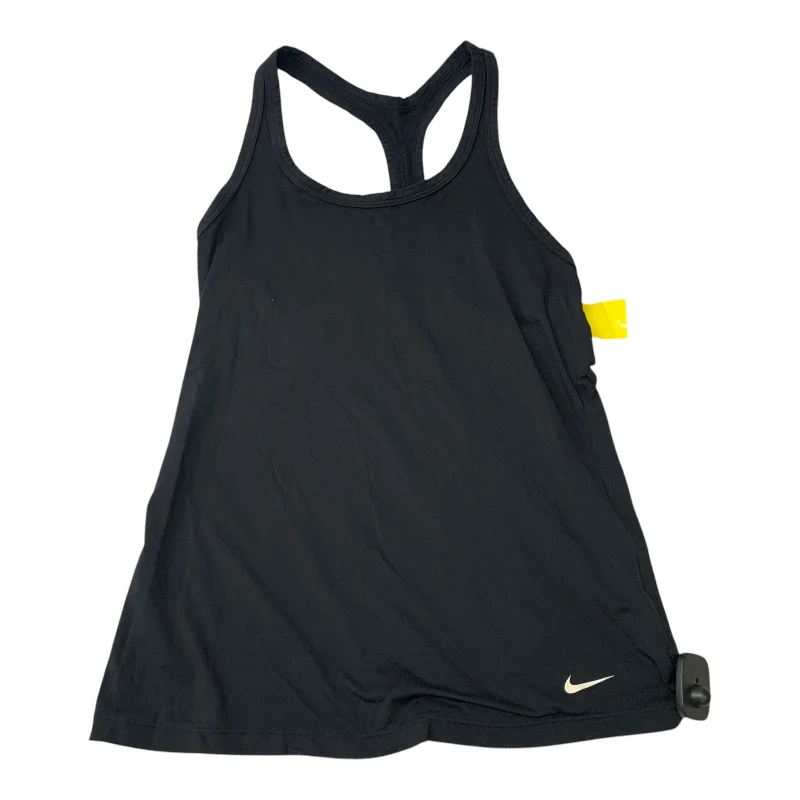Women's High Neck Tank Tops -Athletic Tank Top By Nike Apparel In Black, Size: M