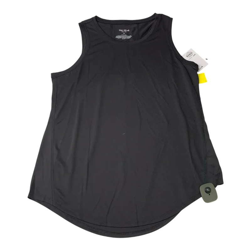 Women's Tank Tops with Pleats -Athletic Tank Top By Tek Gear In Black, Size: M