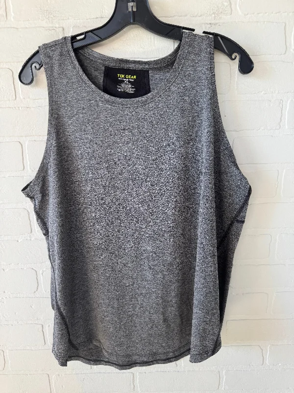 Women's Casual Tank Tops with Patterns -Athletic Tank Top By Tek Gear In Grey, Size: Xl
