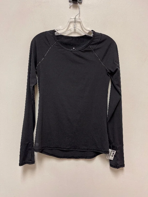 Women's Soft and Casual Long Sleeve T-shirt for Easy Wear -Athletic Top Long Sleeve Collar By Athleta In Black, Size: Xs Women's Soft and Casual Long Sleeve T-shirt for Easy Wear -Athletic Top Long Sleeve Collar By Athleta In Black, Size: Xs