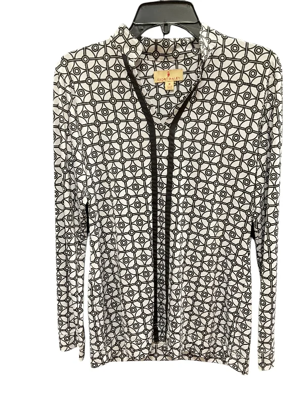 Women's Cozy Long Sleeve Tee with Modern Fit -Athletic Top Long Sleeve Collar By Cma In Geometric, Size: M Women's Cozy Long Sleeve Tee with Modern Fit -Athletic Top Long Sleeve Collar By Cma In Geometric, Size: M