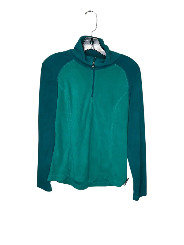 Women's Long Sleeve T-shirt with Pocket -Athletic Top Long Sleeve Collar By Columbia In Green, Size: S Women's Long Sleeve T-shirt with Pocket -Athletic Top Long Sleeve Collar By Columbia In Green, Size: S
