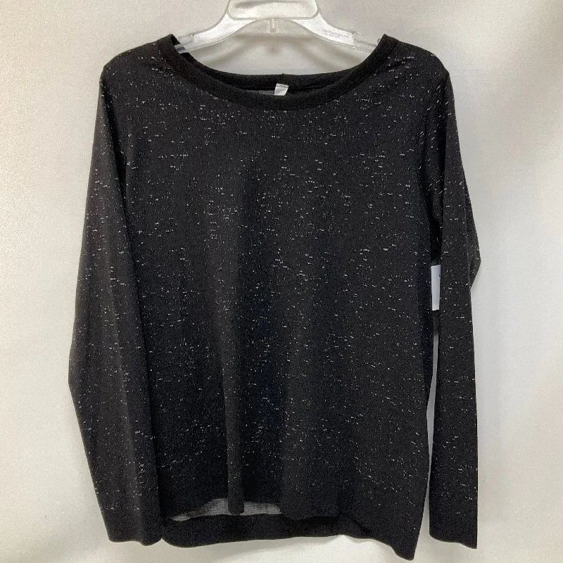 Women's Casual Long Sleeve T-shirt for Fall -Athletic Top Long Sleeve Collar By Lululemon In Black, Size: 12 Women's Casual Long Sleeve T-shirt for Fall -Athletic Top Long Sleeve Collar By Lululemon In Black, Size: 12