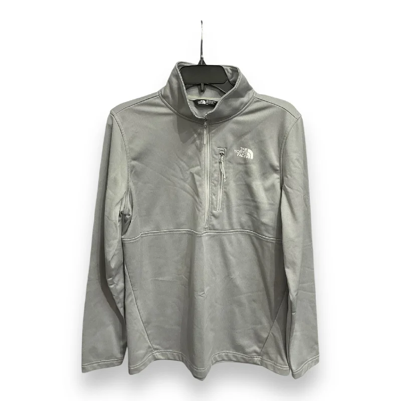 Women's Ribbed Long Sleeve T-shirt -Athletic Top Long Sleeve Collar By The North Face In Grey, Size: L Women's Ribbed Long Sleeve T-shirt -Athletic Top Long Sleeve Collar By The North Face In Grey, Size: L
