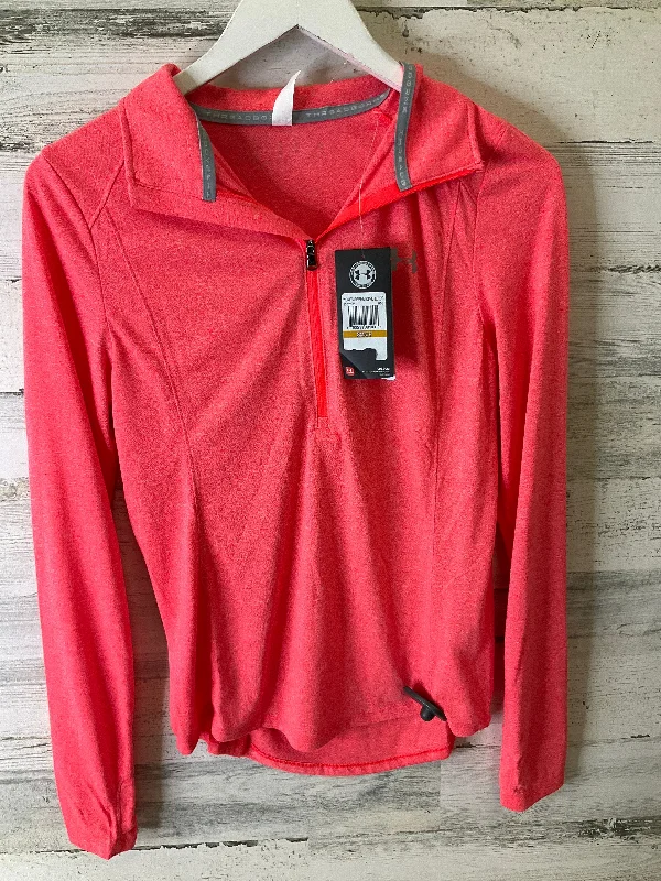 Women's Stylish Long Sleeve T-shirt -Athletic Top Long Sleeve Collar By Under Armour In Coral, Size: S Women's Stylish Long Sleeve T-shirt -Athletic Top Long Sleeve Collar By Under Armour In Coral, Size: S