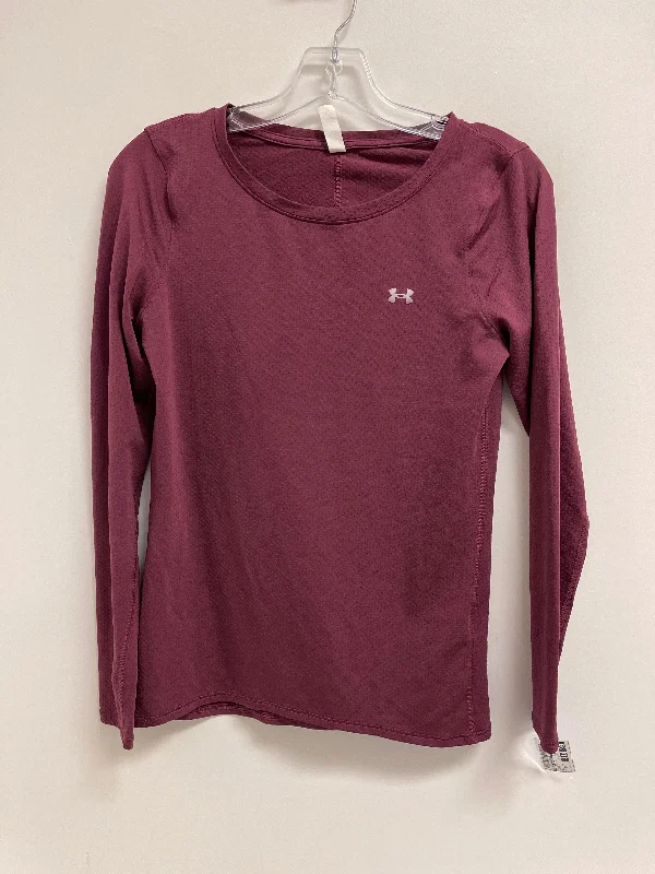 Women's Logo Long Sleeve T-shirt -Athletic Top Long Sleeve Collar By Under Armour In Purple, Size: Sp Women's Logo Long Sleeve T-shirt -Athletic Top Long Sleeve Collar By Under Armour In Purple, Size: Sp