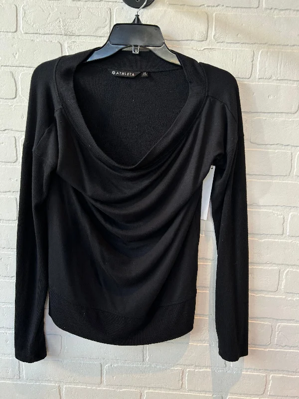 Women's Comfy Long Sleeve T-shirt for Lounge Wear -Athletic Top Long Sleeve Crewneck By Athleta In Black, Size: Xs Women's Comfy Long Sleeve T-shirt for Lounge Wear -Athletic Top Long Sleeve Crewneck By Athleta In Black, Size: Xs
