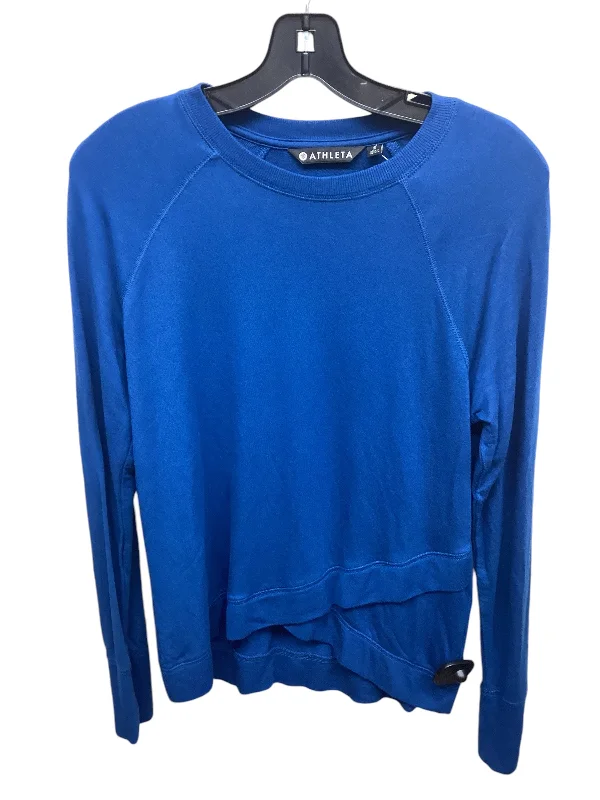 Women's Black Long Sleeve T-shirt -Athletic Top Long Sleeve Crewneck By Athleta In Blue, Size: S Women's Black Long Sleeve T-shirt -Athletic Top Long Sleeve Crewneck By Athleta In Blue, Size: S