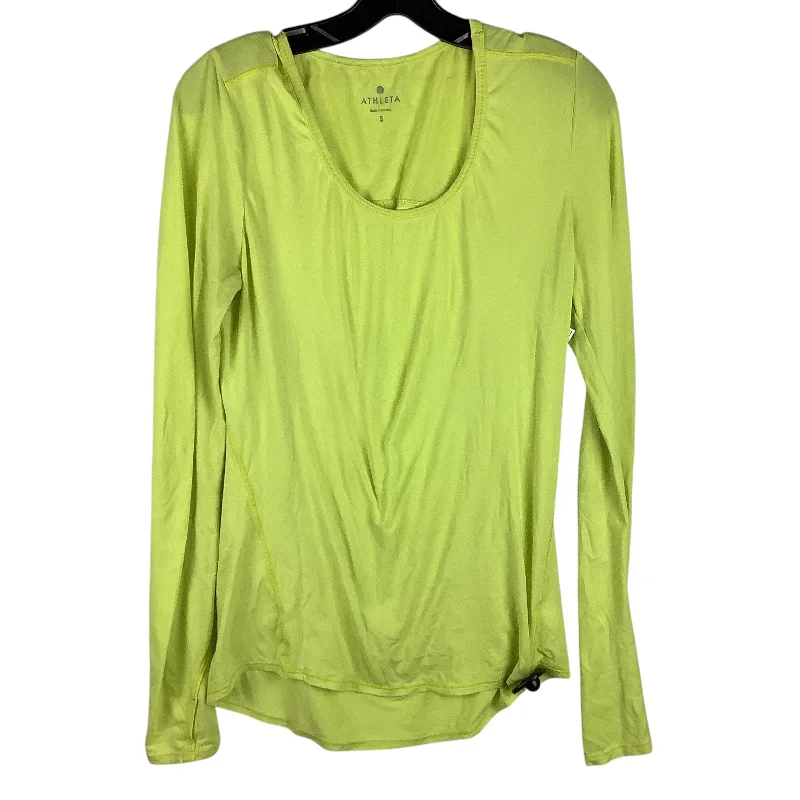 Women's Long Sleeve T-shirt for Winter -Athletic Top Long Sleeve Crewneck By Athleta In Green, Size: S Women's Long Sleeve T-shirt for Winter -Athletic Top Long Sleeve Crewneck By Athleta In Green, Size: S