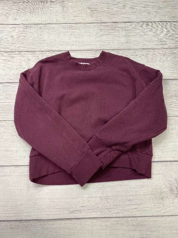 Women's Warm Long Sleeve T-shirt -Athletic Top Long Sleeve Crewneck By Athleta In Maroon, Size: S Women's Warm Long Sleeve T-shirt -Athletic Top Long Sleeve Crewneck By Athleta In Maroon, Size: S