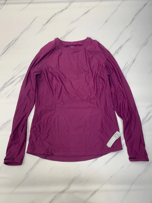 Women's Relaxed Long Sleeve T-shirt for Day Trips -Athletic Top Long Sleeve Crewneck By Athleta In Purple, Size: L Women's Relaxed Long Sleeve T-shirt for Day Trips -Athletic Top Long Sleeve Crewneck By Athleta In Purple, Size: L