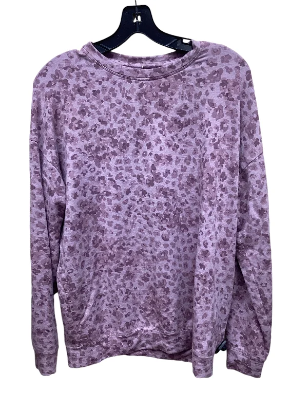 Women's Elegant Long Sleeve T-shirt for Winter Style -Athletic Top Long Sleeve Crewneck By Athleta In Purple, Size: S Women's Elegant Long Sleeve T-shirt for Winter Style -Athletic Top Long Sleeve Crewneck By Athleta In Purple, Size: S