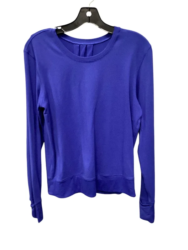 Women's Simple Long Sleeve T-shirt -Athletic Top Long Sleeve Crewneck By Lululemon In Blue, Size: 6 Women's Simple Long Sleeve T-shirt -Athletic Top Long Sleeve Crewneck By Lululemon In Blue, Size: 6