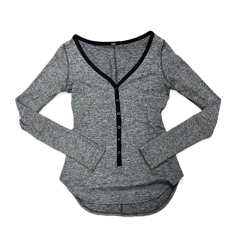 Women's Lightweight Long Sleeve Top -Athletic Top Long Sleeve Crewneck By Lululemon In Grey, Size: S Women's Lightweight Long Sleeve Top -Athletic Top Long Sleeve Crewneck By Lululemon In Grey, Size: S