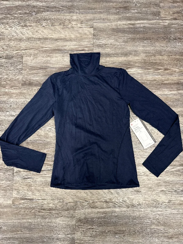 Women's Pullover Long Sleeve T-shirt -Athletic Top Long Sleeve Crewneck By Lululemon In Navy, Size: M Women's Pullover Long Sleeve T-shirt -Athletic Top Long Sleeve Crewneck By Lululemon In Navy, Size: M