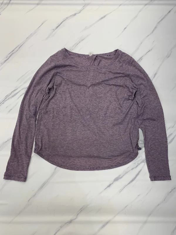 Women's Hoodie Long Sleeve Top -Athletic Top Long Sleeve Crewneck By Lululemon In Purple, Size: 10 Women's Hoodie Long Sleeve Top -Athletic Top Long Sleeve Crewneck By Lululemon In Purple, Size: 10