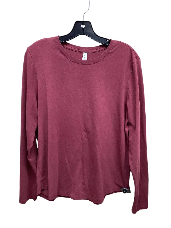 Women's Soft Long Sleeve Shirt -Athletic Top Long Sleeve Crewneck By Lululemon In Red, Size: 10 Women's Soft Long Sleeve Shirt -Athletic Top Long Sleeve Crewneck By Lululemon In Red, Size: 10